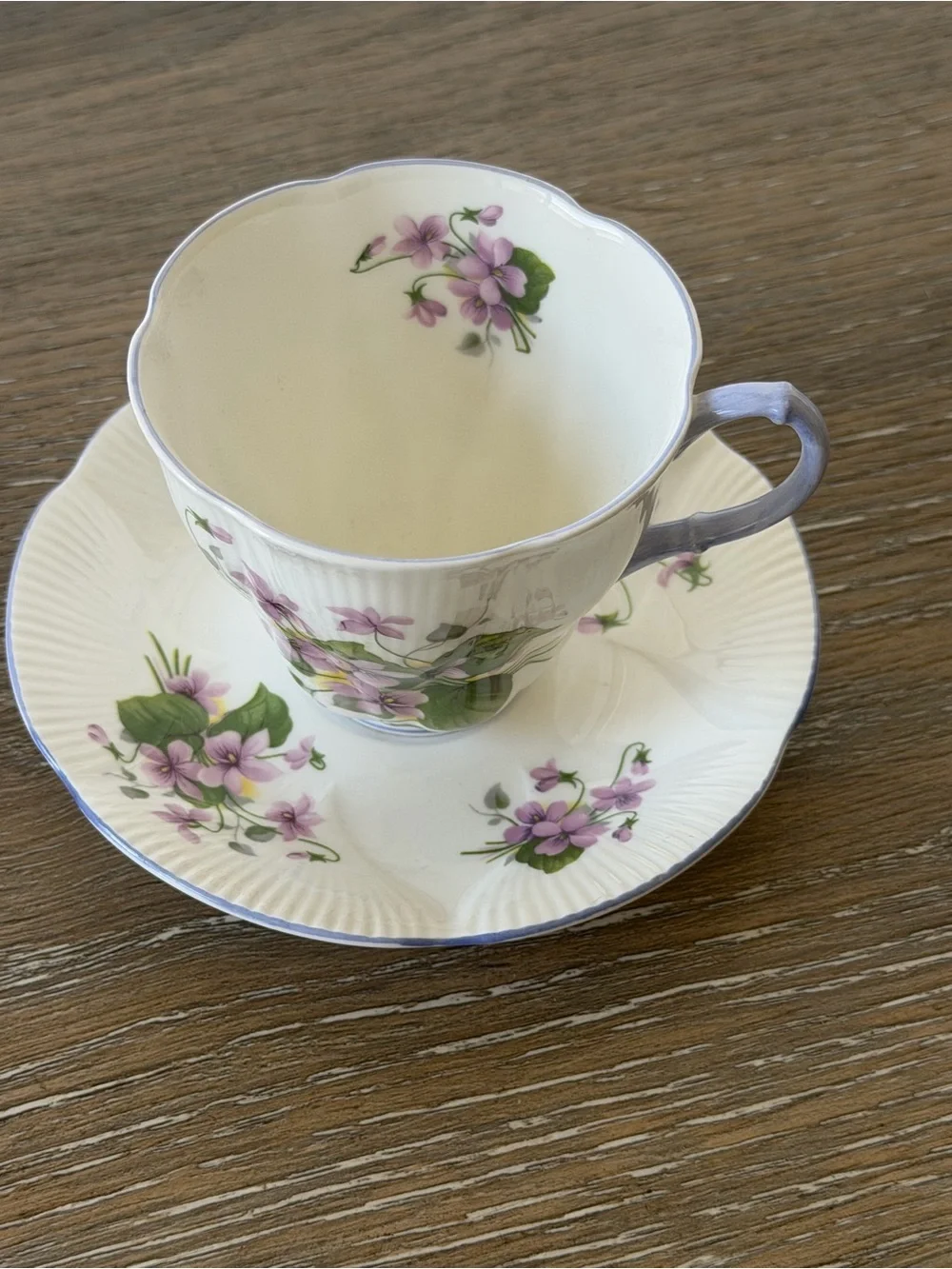 Royal Albert ~Purple Violets~ Teacup & Saucer , England, Bone China